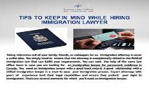 Tips to Keep In Mind While Hiring Immigration Lawyer PowerPoint Presentation