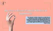 Buy Immunity Booster Supplement Products in India at Best Prize PowerPoint Presentation