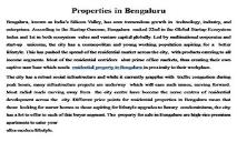 Properties in Bengaluru PowerPoint Presentation