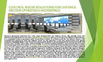 Control Room Solutions for Defence Sector PowerPoint Presentation