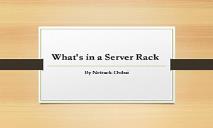 Whats in a Server Rack PowerPoint Presentation