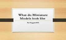 What do Miniature Models look like PowerPoint Presentation