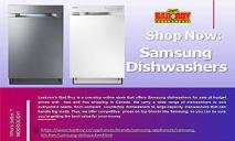 Samsung  Dishwashers PowerPoint Presentation