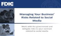 Managing Your Business & Risks Related To Social Media PowerPoint Presentation