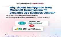 Why Should You Upgrade from Microsoft Dynamics NAV to Business Central PowerPoint Presentation