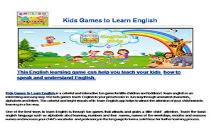 Teach your kids English with this Interactive English learning game PowerPoint Presentation