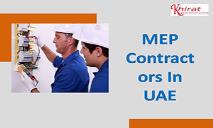 MEP Contractors In UAE PowerPoint Presentation