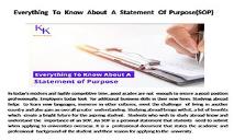 Everything To Know About A Statement Of Purpose-SOP PowerPoint Presentation