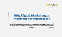Why Digital Marketing Is Important For Businesses PowerPoint Presentation