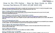 How to file ITR Online-Step by Step Guide to Efile Income Tax Return PowerPoint Presentation