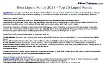 Best Liquid Funds 2023-Top 10 Liquid Funds PowerPoint Presentation