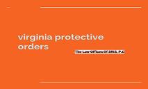 Virginia Protective Orders PowerPoint Presentation