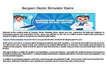 Surgeon Doctor Simulator Game-The Real Doctor Game PowerPoint Presentation