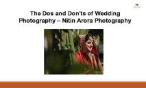 The Dos and Donts of Wedding Photography PowerPoint Presentation