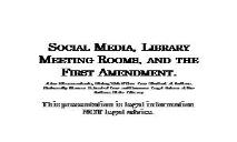 Social Media & Meeting Rooms and the First Amendment PowerPoint Presentation