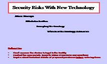 Security Risks With New Technology PowerPoint Presentation