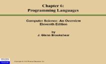 Programming Languages Overview PowerPoint Presentation