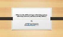 What are the different types of locking systems offered by Netrack, and how do they differ? PowerPoint Presentation