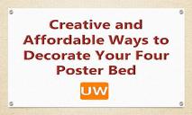 Modern Four Poster Bed with Storage Perfect for Your Bedroom PowerPoint Presentation