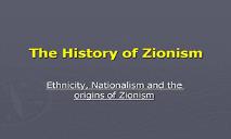 The History of Zionism PowerPoint Presentation