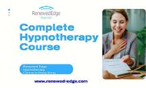 Hypnotherapy Course by Renewed Edge PowerPoint Presentation