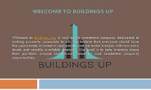 Start Your Property Investment with Buildings Up PowerPoint Presentation