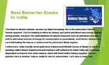 Best Batteries Stocks In India To Buy In 2023 PowerPoint Presentation