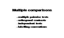 Multiple comparisons PowerPoint Presentation