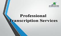 What are human transcription services PowerPoint Presentation