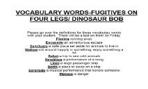 Fugitives on Four Legs and Dinosaur Bob PowerPoint Presentation
