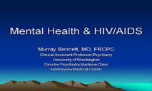 Mental Health and HIV Aids PowerPoint Presentation
