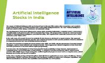 Artificial Intelligence Stocks In India PowerPoint Presentation