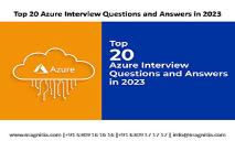 Top 20 Azure Interview Questions and Answers in 2023 PowerPoint Presentation