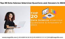 Top 20 Data Science Interview Questions and Answers in 2023 PowerPoint Presentation