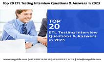 Top 20 ETL Testing Interview Questions & Answers in 2023 PowerPoint Presentation