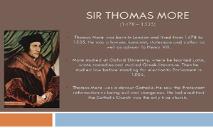 Sir Thomas More PowerPoint Presentation