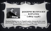 Joseph Rudyard Kipling PowerPoint Presentation