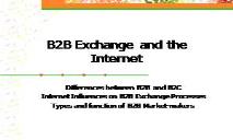 B2B Exchanges and the Internet PowerPoint Presentation