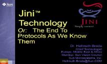Jini Technology PowerPoint Presentation