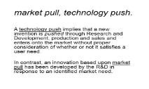 Market pull technology push (Design Technology) PowerPoint Presentation