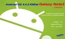 Android 4.4.2 KitKat Galaxy Note 3 Changelog PowerPoint Presentation