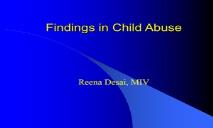Findings in Child Abuse PowerPoint Presentation