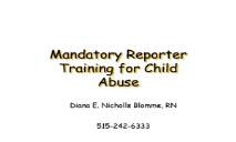 Mandatory Reporter Training for Child Abuse PowerPoint Presentation