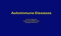 Autoimmune Diseases PowerPoint Presentation