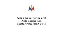 Cabinet Cluster on Good Governance and Anti-Corruption PowerPoint Presentation