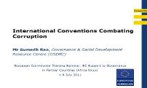 International Conventions Combating Corruption PowerPoint Presentation
