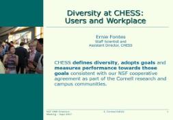 Diversity at CHESS PowerPoint Presentation