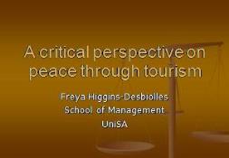 Does tourism enhance individual social peace PowerPoint Presentation