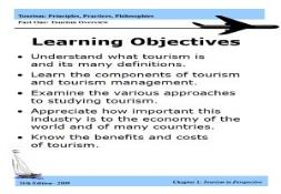 Tourism Principles Practices Philosophies PowerPoint Presentation