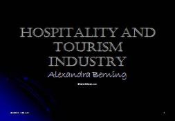 Hospitality and Tourism Industry PowerPoint Presentation